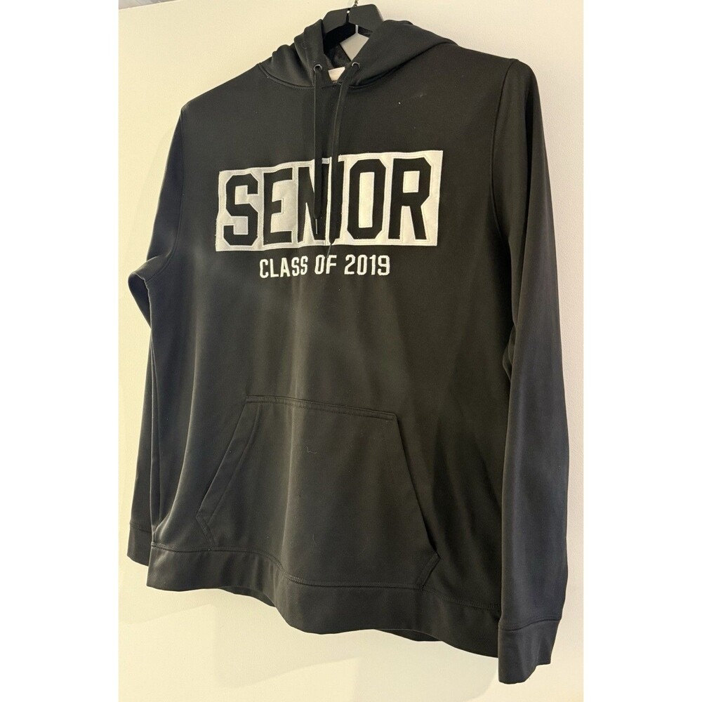 Jostens Class of 2019 Senior Hoodie Large Black Pullover Graphic Print Unisex